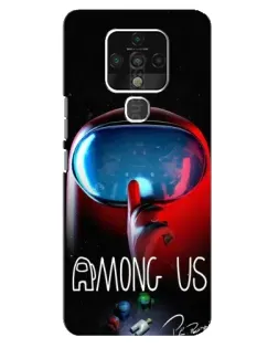 Чехол для TECNO Camon 16 Pro с картинкой «Красный импостер — макро»