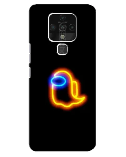 Чехол для TECNO Camon 16 Pro с картинкой «Among Us неоновое сияние»