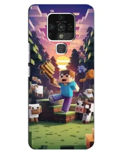Чехол для TECNO Camon 16 Pro с картинкой «Стив на ферме» Чехол для TECNO Camon 16 Pro с картинкой «Стив на ферме»