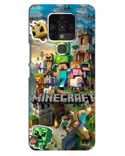 Чехол для TECNO Camon 16 Pro с картинкой «Замок Minecraft»