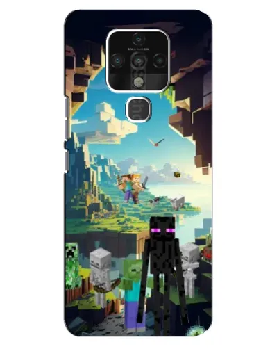 Чехол для TECNO Camon 16 Pro с картинкой «Эндермен в лесу»