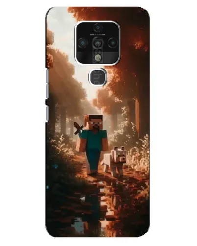Чехол для TECNO Camon 16 Pro с картинкой «Стив в лесу»