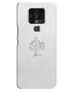 Чохол для TECNO Camon 16 Pro з картинкою «Івана 3:16 Хрест»