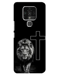 Чохол для TECNO Camon 16 Pro з картинкою «Лев та Хрест»