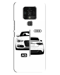 Чохол для TECNO Camon 16 Pro з картинкою «Audi — контрастний дизайн»
