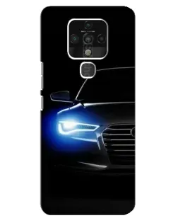 Чохол для TECNO Camon 16 Pro з картинкою «Неоновий погляд Audi»