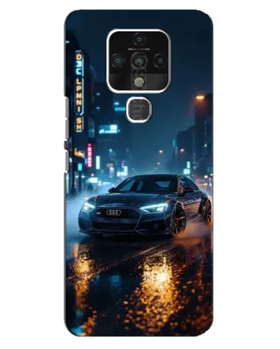 Чохол для TECNO Camon 16 Pro з картинкою «Нічне місто та Audi» Чохол для TECNO Camon 16 Pro з картинкою «Нічне місто та Audi»