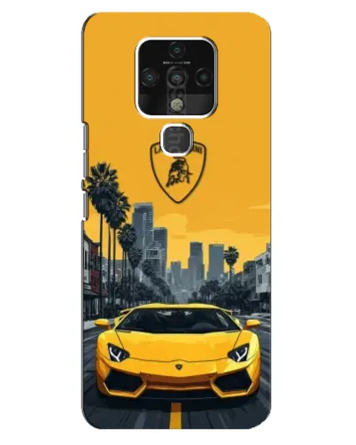 Чохол для TECNO Camon 16 Pro з картинкою «Жовтий Lamborghini місто» Чохол для TECNO Camon 16 Pro з картинкою «Жовтий Lamborghini місто»
