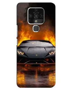 Чохол для TECNO Camon 16 Pro з картинкою «Lamborghini у вогні»