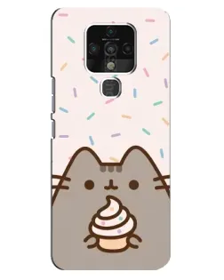 Чехол для TECNO Camon 16 Pro с картинкой «Пушин с кексом»