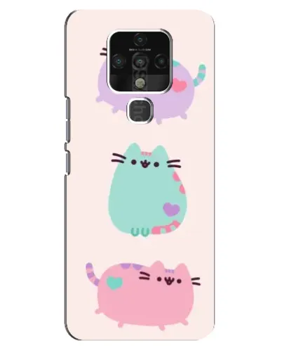 Чехол для TECNO Camon 16 Pro с картинкой «Pusheen трио»