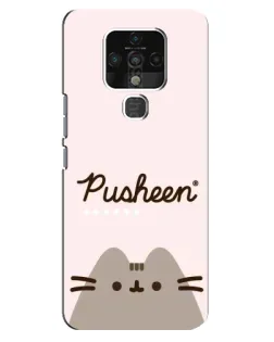Чехол для TECNO Camon 16 Pro с картинкой «Pusheen логотип»
