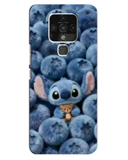 Чехол для TECNO Camon 16 Pro с картинкой «Стич и голубика»
