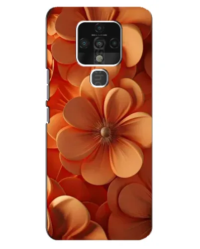 Чехол для TECNO Camon 16 Pro с картинкой «Оранжевый макро цветок»