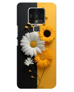 Чехол для TECNO Camon 16 Pro с картинкой «Подсолнух и ромашка»