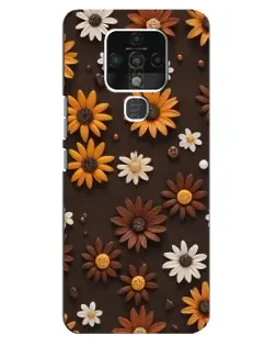 Чехол для TECNO Camon 16 Pro с картинкой «Узор из маленьких подсолнухов»