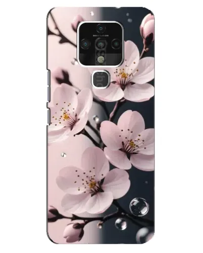 Чехол для TECNO Camon 16 Pro с картинкой «Нежная сакура и капли» Чехол для TECNO Camon 16 Pro с картинкой «Нежная сакура и капли»