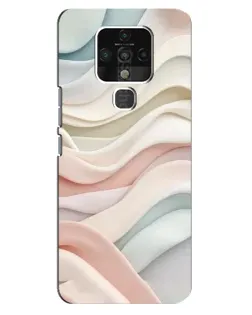 Чехол для TECNO Camon 16 Pro с картинкой «Пастельные нежные волны»
