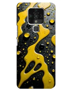 Чехол для TECNO Camon 16 Pro с картинкой «Жидкое желтое золото»