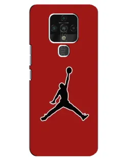 Чехол для TECNO Camon 16 SE с картинкой «Jordan Red Back»