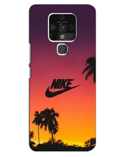 Чехол для TECNO Camon 16 SE с картинкой «Nike на закате солнца»