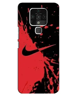 Чохол для TECNO Camon 16 SE з картинкою «Червоні бризки Nike»