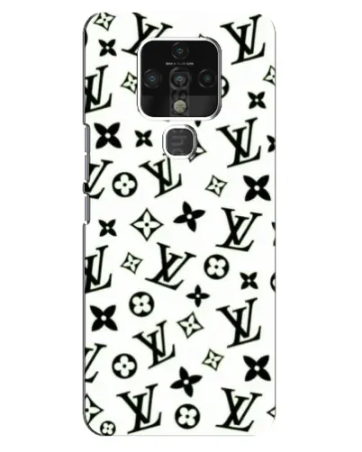 Чехол для TECNO Camon 16 SE с картинкой «Монохромный хаос LV»