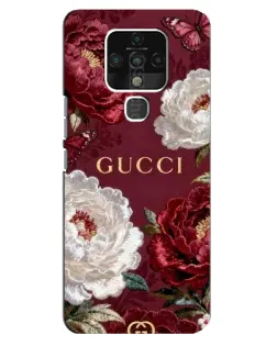 Чохол для TECNO Camon 16 SE з картинкою «Gucci — бордові троянди»