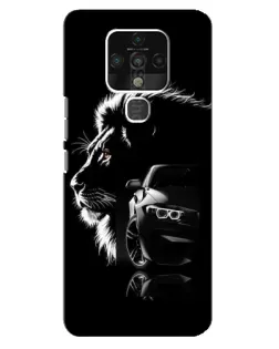 Чехол для TECNO Camon 16 SE с картинкой «BMW и лев»