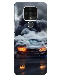Чехол для TECNO Camon 16 SE с картинкой «BMW в дыму»