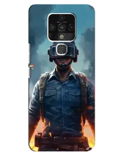 Чехол для TECNO Camon 16 SE с картинкой «PUBG — реалистичный герой»