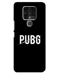 Чехол для TECNO Camon 16 SE с картинкой «PUBG — белый логотип»