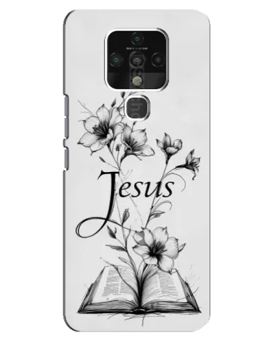Чехол для TECNO Camon 16 SE с картинкой «Цветы и Библия» Чехол для TECNO Camon 16 SE с картинкой «Цветы и Библия»