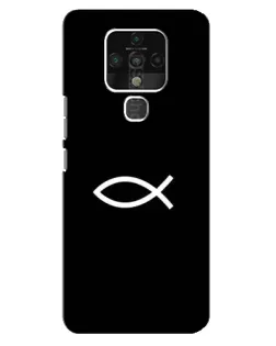 Чехол для TECNO Camon 16 SE с картинкой «Символ рыбы Jesus» Чехол для TECNO Camon 16 SE с картинкой «Символ рыбы Jesus»