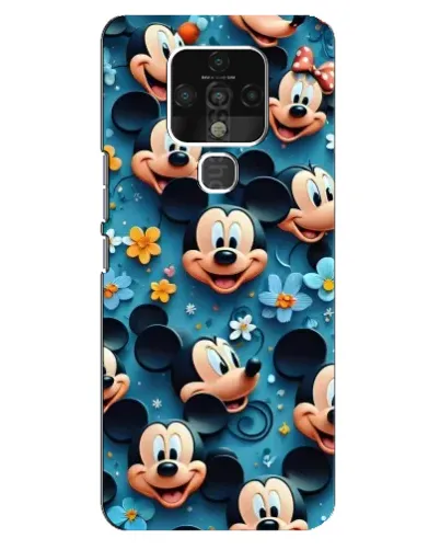 Чехол для TECNO Camon 16 SE с картинкой «Паттерн Микки и Минни»