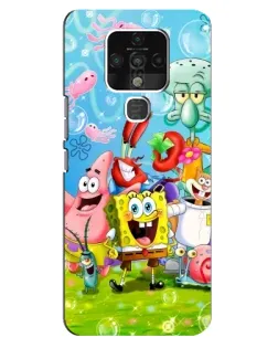 Чохол для TECNO Camon 16 SE з картинкою «Губка Боб та друзі»