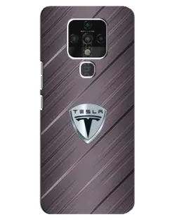 Чехол для TECNO Camon 16 SE с картинкой «Металлическая текстура Tesla»