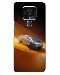 Чехол для TECNO Camon 16 SE с картинкой «Cybertruck в пустыне»