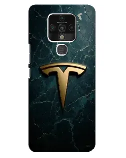 Чехол для TECNO Camon 16 SE с картинкой «Мраморная Tesla Gold»