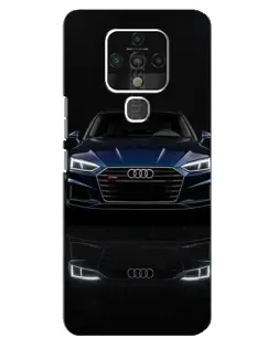 Чехол для TECNO Camon 16 SE с картинкой «Audi — ночное отражение»