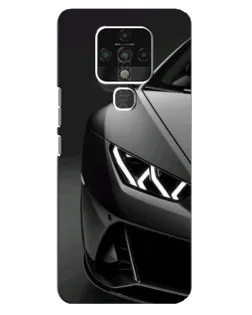 Чехол для TECNO Camon 16 SE с картинкой «Lamborghini фары детализация»