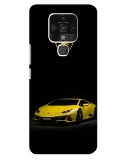 Чехол для TECNO Camon 16 SE с картинкой «Lamborghini желтый акцент»