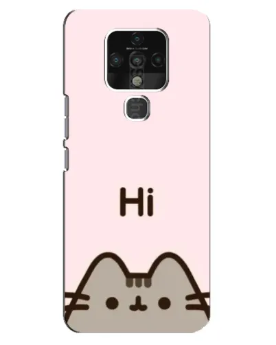 Чехол для TECNO Camon 16 SE с картинкой «Пушин говорит Hi»