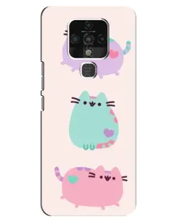 Чехол для TECNO Camon 16 SE с картинкой «Pusheen трио»