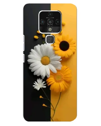 Чехол для TECNO Camon 16 SE с картинкой «Подсолнух и ромашка»