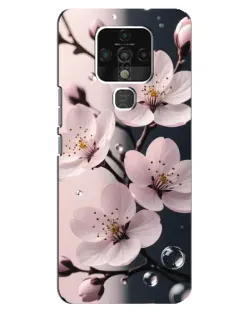 Чохол для TECNO Camon 16 SE з картинкою «Ніжня сакура та краплі»