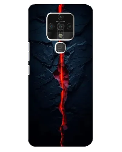 Чехол для TECNO Camon 16 SE с картинкой «Kрасная лавовая трещина»