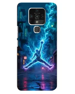 Чохол для TECNO Camon 16 з картинкою «Jordan Gold Jumpman»