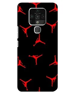 Чохол для TECNO Camon 16 з картинкою «Jordan Red Pattern»