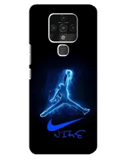 Чохол для TECNO Camon 16 з картинкою «Jordan Neon Blue»